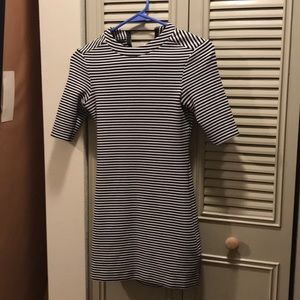 Black and white stripped dress